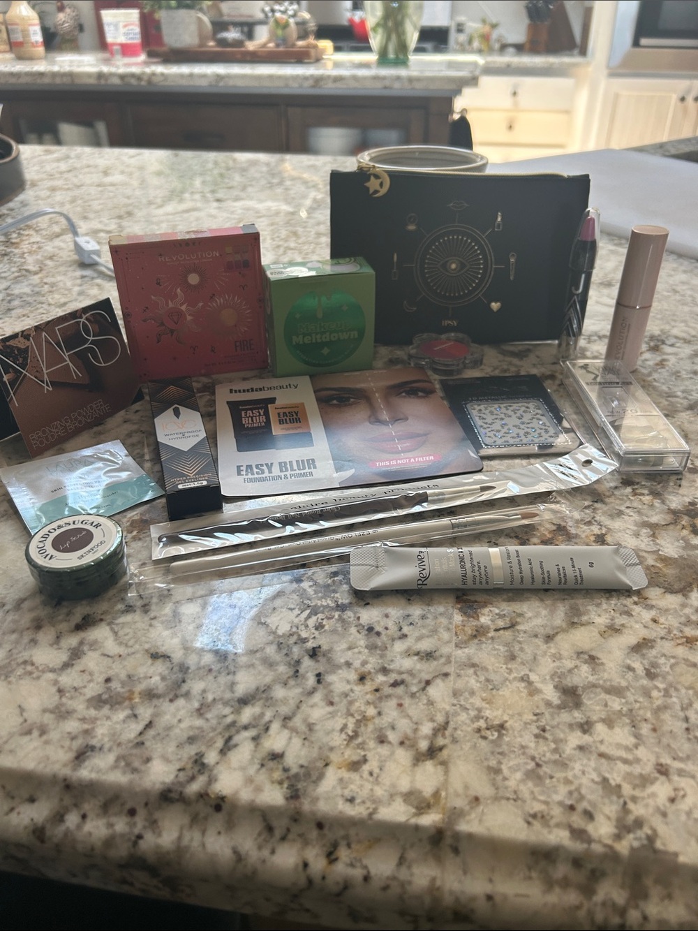 Makeup Sample & Accessory Lot with Black  Pouch some full size items